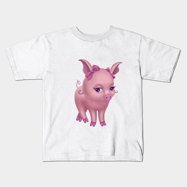 Miss Piglet Kids T-Shirt by JoanTatley